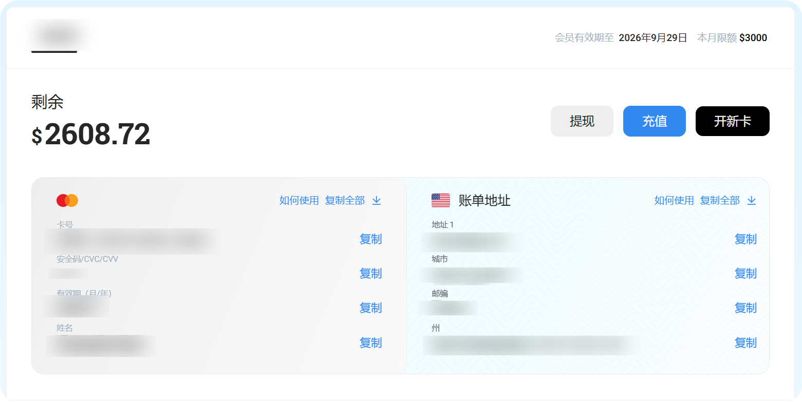 免费国外虚拟卡信用卡wildcard